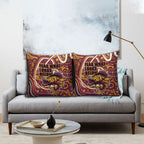 Aboriginal Barramundi Fishing Fear What Lurks Below Pillow Cover Indigenous Australian Dot Predatory Fish