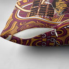 Aboriginal Barramundi Fishing Fear What Lurks Below Pillow Cover Indigenous Australian Dot Predatory Fish