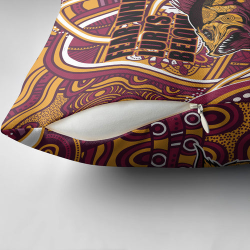 Aboriginal Barramundi Fishing Fear What Lurks Below Pillow Cover Indigenous Australian Dot Predatory Fish