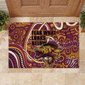 Aboriginal Barramundi Fishing Fear What Lurks Below Rubber Doormat Indigenous Australian Dot Predatory Fish