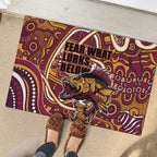 Aboriginal Barramundi Fishing Fear What Lurks Below Rubber Doormat Indigenous Australian Dot Predatory Fish