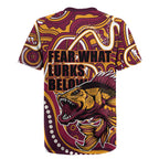 Aboriginal Barramundi Fishing Fear What Lurks Below Rugby Jersey Indigenous Australian Dot Predatory Fish