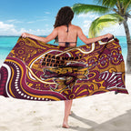 Aboriginal Barramundi Fishing Fear What Lurks Below Sarong Indigenous Australian Dot Predatory Fish