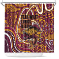 Aboriginal Barramundi Fishing Fear What Lurks Below Shower Curtain Indigenous Australian Dot Predatory Fish