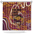 Aboriginal Barramundi Fishing Fear What Lurks Below Shower Curtain Indigenous Australian Dot Predatory Fish