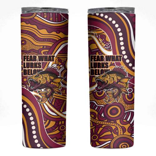 Aboriginal Barramundi Fishing Fear What Lurks Below Skinny Tumbler Indigenous Australian Dot Predatory Fish