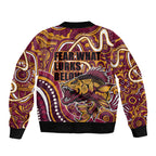 Aboriginal Barramundi Fishing Fear What Lurks Below Sleeve Zip Bomber Jacket Indigenous Australian Dot Predatory Fish