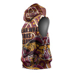 Aboriginal Barramundi Fishing Fear What Lurks Below Sleeveless Hoodie Indigenous Australian Dot Predatory Fish