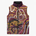 Aboriginal Barramundi Fishing Fear What Lurks Below Sleeveless Puffer Jacket Indigenous Australian Dot Predatory Fish