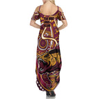 Aboriginal Barramundi Fishing Fear What Lurks Below Summer Maxi Dress Indigenous Australian Dot Predatory Fish