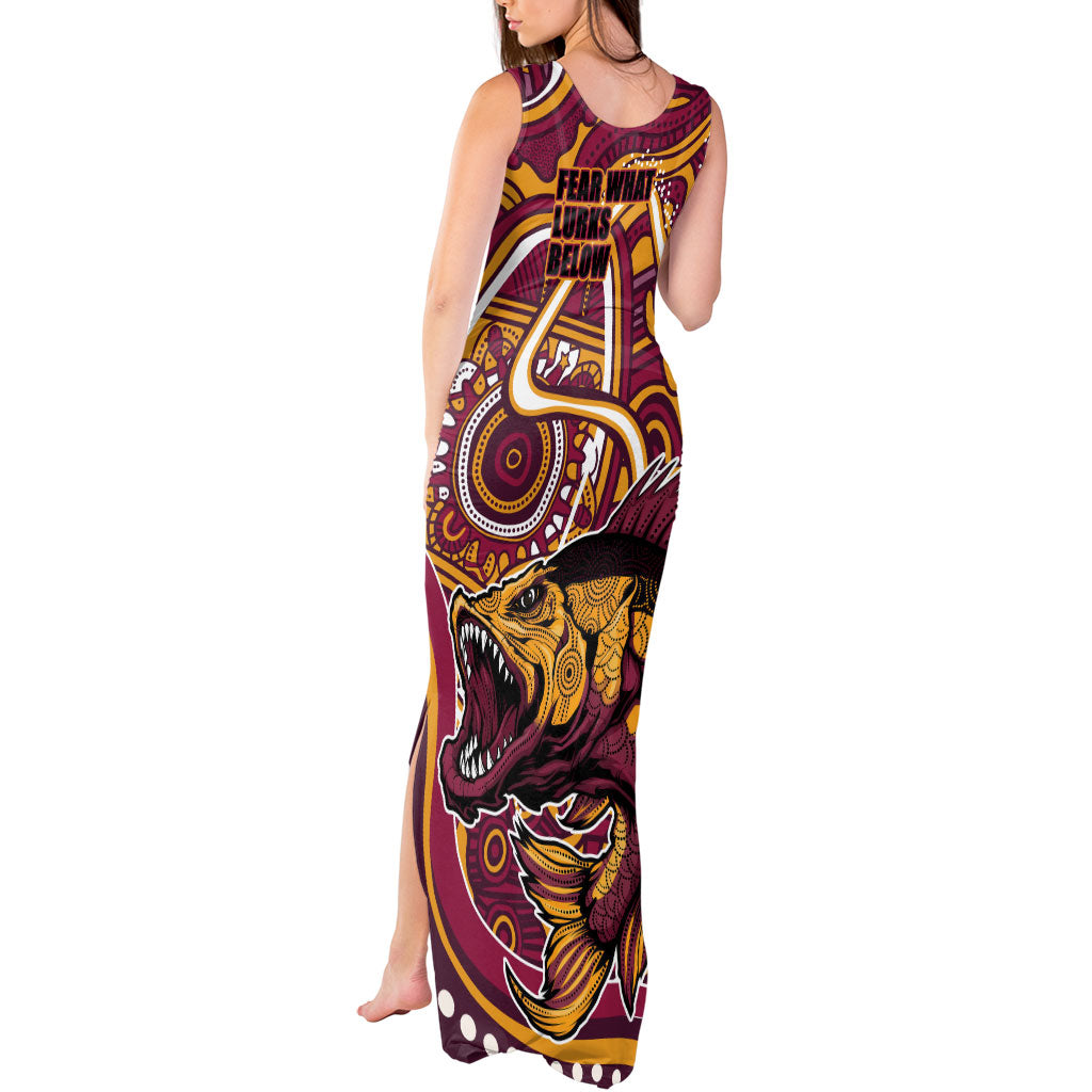 Aboriginal Barramundi Fishing Fear What Lurks Below Tank Maxi Dress Indigenous Australian Dot Predatory Fish