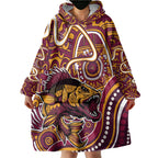 Aboriginal Barramundi Fishing Fear What Lurks Below Wearable Blanket Hoodie Indigenous Australian Dot Predatory Fish