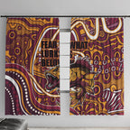 Aboriginal Barramundi Fishing Fear What Lurks Below Window Curtain Indigenous Australian Dot Predatory Fish