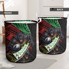 Penrith Panthers Rugby Laundry Basket Tribal Polynesian Power Art - Lightning Mascot