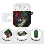 Penrith Panthers Rugby AirPods Case Tribal Polynesian Power Art - Lightning Mascot