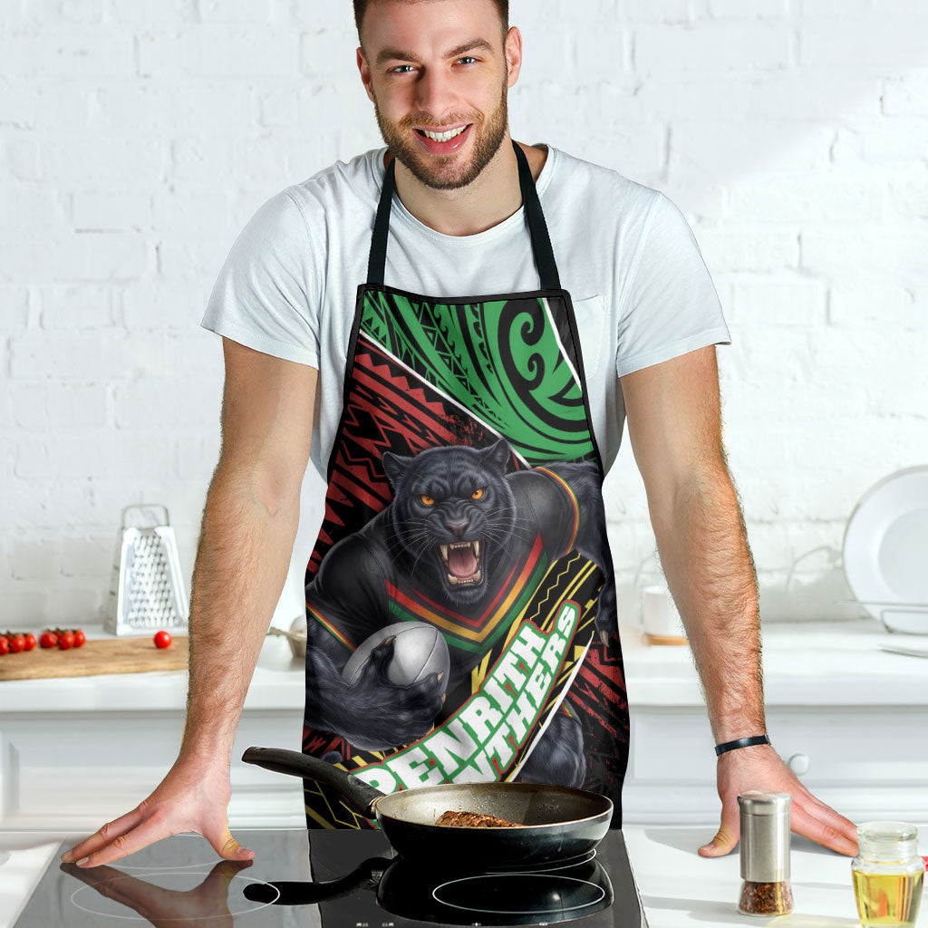 Penrith Panthers Rugby Apron Tribal Polynesian Power Art - Lightning Mascot