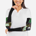 Penrith Panthers Rugby Arm Sleeves Tribal Polynesian Power Art - Lightning Mascot