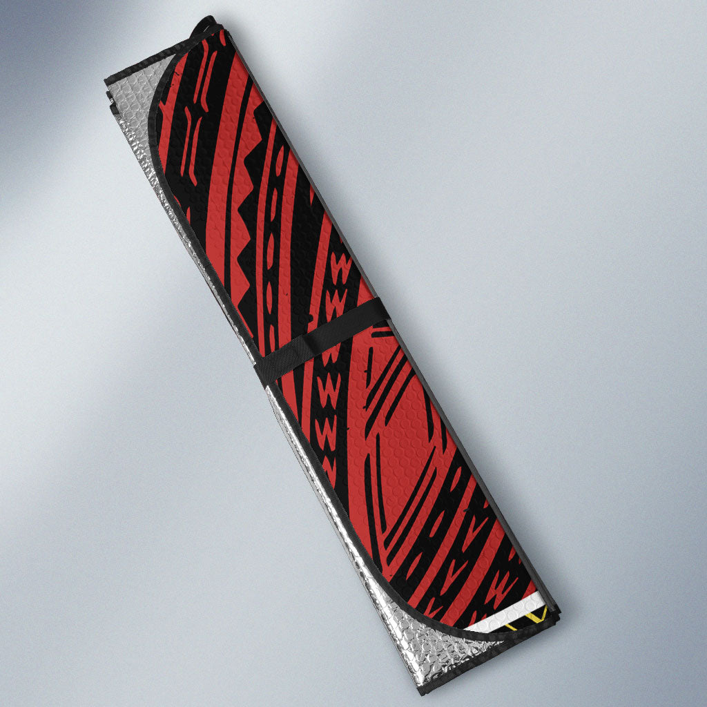 Penrith Panthers Rugby Auto Sun Shade Tribal Polynesian Power Art - Lightning Mascot