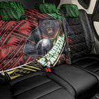 Penrith Panthers Rugby Back Car Seat Cover Tribal Polynesian Power Art - Lightning Mascot