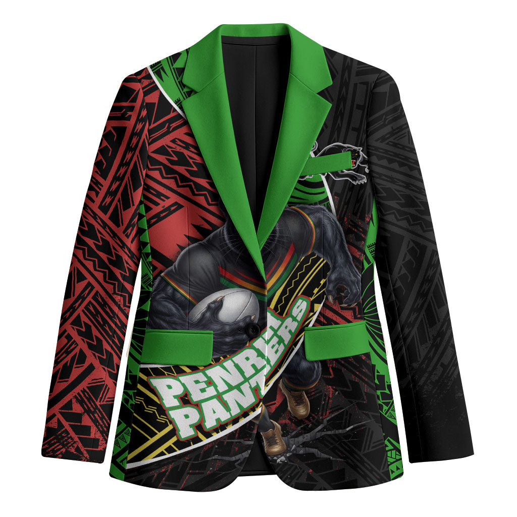 Penrith Panthers Rugby Blazer Tribal Polynesian Power Art - Lightning Mascot