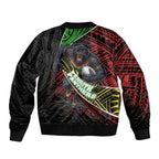 Penrith Panthers Rugby Bomber Jacket Tribal Polynesian Power Art - Lightning Mascot