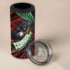 Penrith Panthers Rugby 4 in 1 Can Cooler Tumbler Tribal Polynesian Power Art - Lightning Mascot