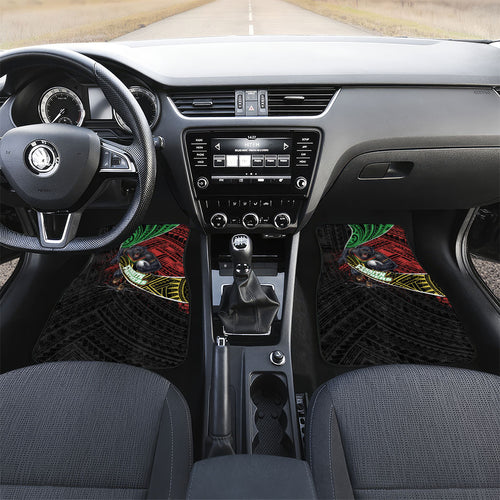 Penrith Panthers Rugby Car Mats Tribal Polynesian Power Art - Lightning Mascot
