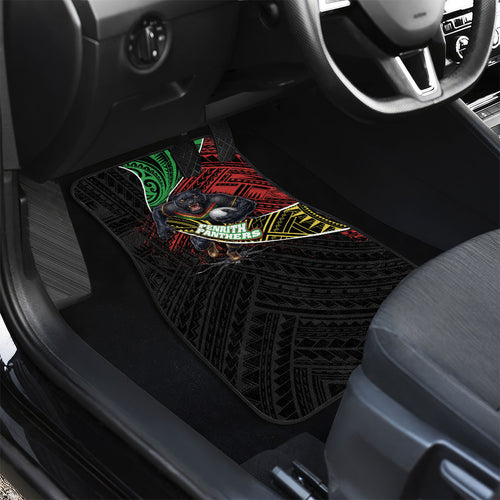 Penrith Panthers Rugby Car Mats Tribal Polynesian Power Art - Lightning Mascot