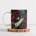 Penrith Panthers Rugby Ceramic Mug Tribal Polynesian Power Art - Lightning Mascot