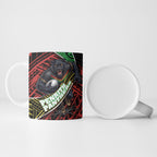 Penrith Panthers Rugby Ceramic Mug Tribal Polynesian Power Art - Lightning Mascot