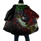 Penrith Panthers Rugby Cloak Tribal Polynesian Power Art - Lightning Mascot