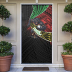 Penrith Panthers Rugby Door Cover Tribal Polynesian Power Art - Lightning Mascot