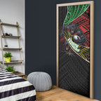 Penrith Panthers Rugby Door Cover Tribal Polynesian Power Art - Lightning Mascot