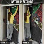 Penrith Panthers Rugby Door Cover Tribal Polynesian Power Art - Lightning Mascot
