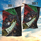 Penrith Panthers Rugby Garden Flag Tribal Polynesian Power Art - Lightning Mascot