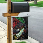 Penrith Panthers Rugby Garden Flag Tribal Polynesian Power Art - Lightning Mascot