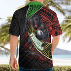 Penrith Panthers Rugby Hawaiian Shirt Tribal Polynesian Power Art - Lightning Mascot