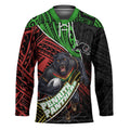 Penrith Panthers Rugby Hockey Jersey Tribal Polynesian Power Art - Lightning Mascot