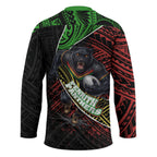 Penrith Panthers Rugby Hockey Jersey Tribal Polynesian Power Art - Lightning Mascot