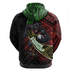 Penrith Panthers Rugby Hoodie Tribal Polynesian Power Art - Lightning Mascot