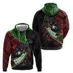 Penrith Panthers Rugby Hoodie Tribal Polynesian Power Art - Lightning Mascot