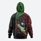 Penrith Panthers Rugby Hoodie Tribal Polynesian Power Art - Lightning Mascot