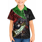 Penrith Panthers Rugby Kid Hawaiian Shirt Tribal Polynesian Power Art - Lightning Mascot