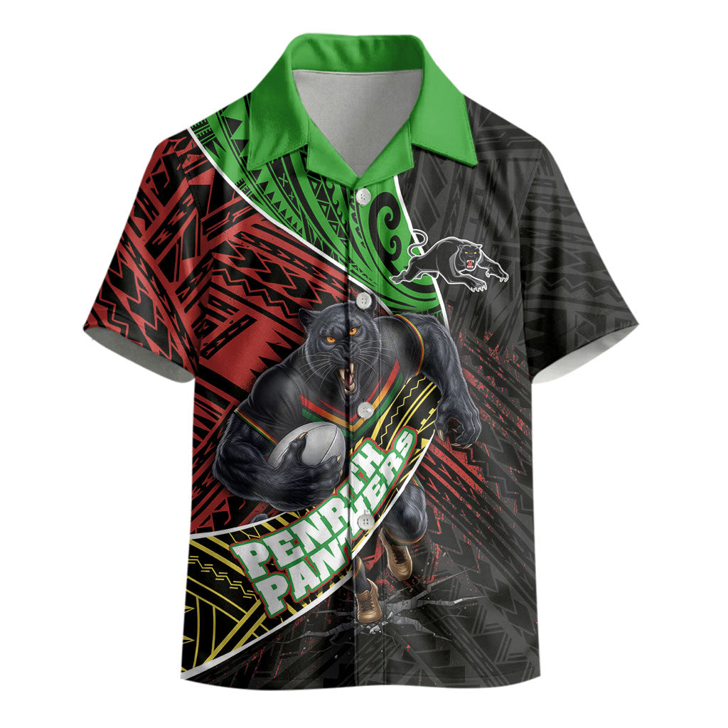 Penrith Panthers Rugby Kid Hawaiian Shirt Tribal Polynesian Power Art - Lightning Mascot