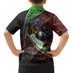 Penrith Panthers Rugby Kid Hawaiian Shirt Tribal Polynesian Power Art - Lightning Mascot