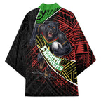 Penrith Panthers Rugby Kimono Tribal Polynesian Power Art - Lightning Mascot