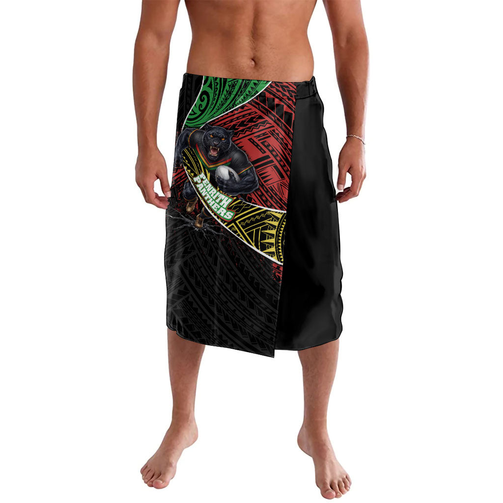 Penrith Panthers Rugby Lavalava Tribal Polynesian Power Art - Lightning Mascot