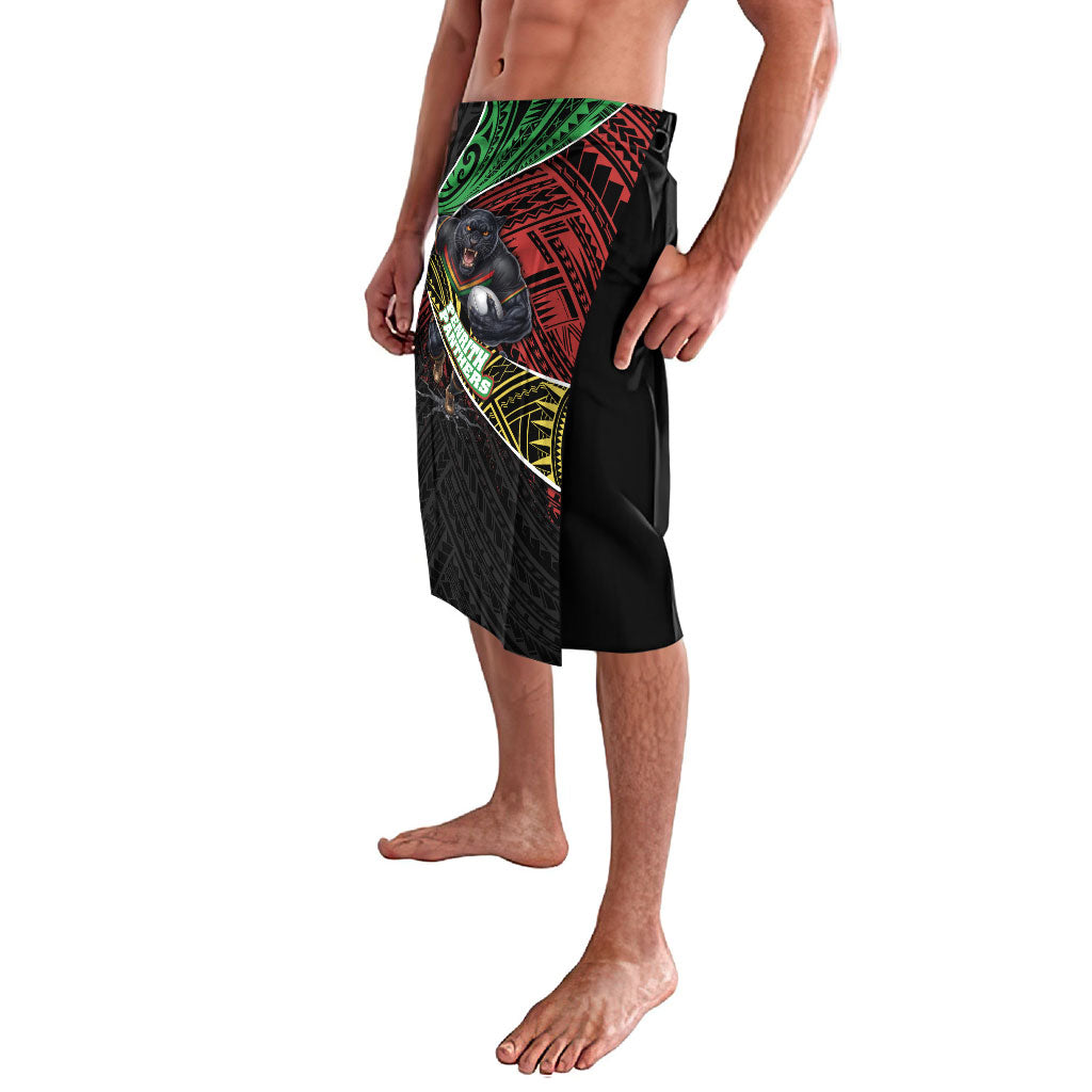 Penrith Panthers Rugby Lavalava Tribal Polynesian Power Art - Lightning Mascot