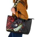 Penrith Panthers Rugby Leather Tote Bag Tribal Polynesian Power Art - Lightning Mascot
