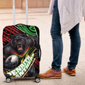 Penrith Panthers Rugby Luggage Cover Tribal Polynesian Power Art - Lightning Mascot